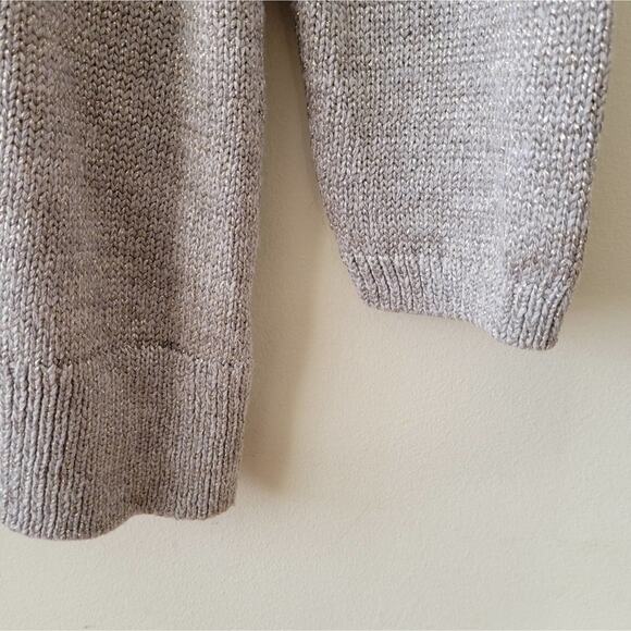 J. Jill Zinc Shimmer High-Low Crew Neck Sweater - Picture 10 of 10